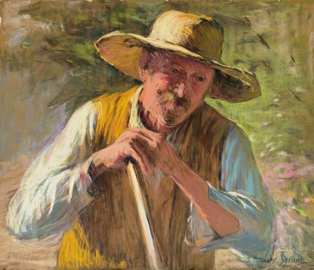 Pastel portrait d'homme après restauration - dépoussiérage, consolidation et retouche - atelier Charlotte Garin Paris